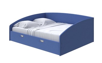 Спальная кровать Bono 160х200, Велюр (Scandi Cotton 23 Кобальт) в Магадане