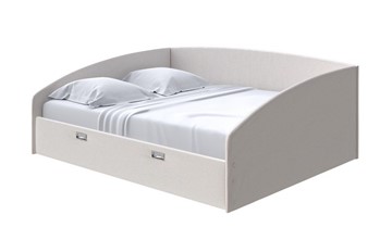 Двуспальная кровать Bono 160х200, Велюр (Scandi Cotton 3 Лён) в Магадане