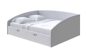 Спальная кровать Bono 160х200, Велюр (Scandi Cotton 7 Серый Камень) в Магадане