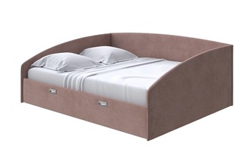 Двуспальная кровать Bono 160х200, Велюр (Ultra Горячий шоколад) в Магадане