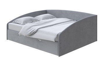 Спальная кровать Bono 160х200, Велюр (Ultra Осенний туман) в Магадане