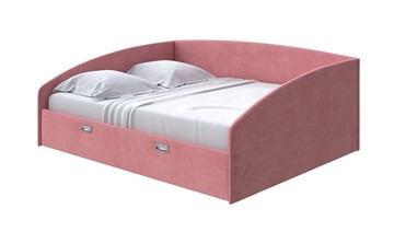 Спальная кровать Bono 160х200, Велюр (Ultra Ягодный сорбет) в Магадане