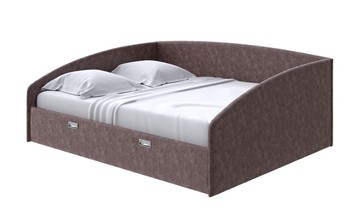 Двуспальная кровать Bono 180х200, Флок (Бентлей Кофейный) в Магадане