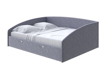 Спальная кровать Bono 180х200, Флок (Бентлей Серый космос) в Магадане - предосмотр