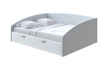 Кровать в спальню Bono 180х200, Флок (Бентлей Светло-серый) в Магадане