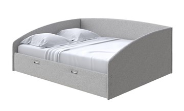 Кровать в спальню Bono 180х200, Искусственная шерсть (Лама Светло-серый) в Магадане