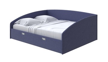 Спальная кровать Bono 180х200, Рогожка (Firmino Полуночный синий) в Магадане