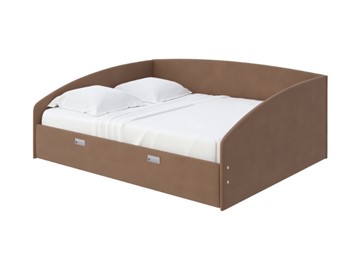 Кровать спальная Bono 180х200, Велюр (Forest 514 Светло-коричневый) в Магадане