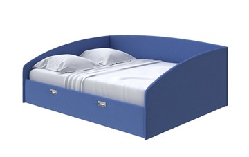 Кровать спальная Bono 180х200, Велюр (Scandi Cotton 23 Кобальт) в Магадане