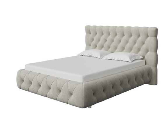 Кровать в спальню Castello 160х200, Флок (Бентлей Айвори) в Магадане - изображение