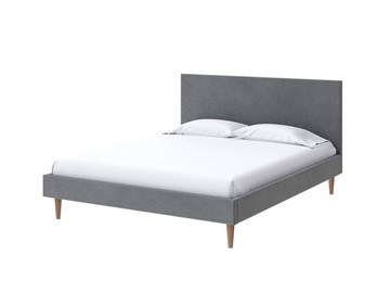 Кровать двуспальная Claro 160х200, Велюр (Monopoly Британский серый (996)) в Магадане