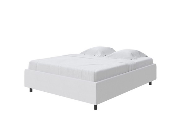 Двуспальная кровать Como (Veda) Base 1 140x200, Экокожа (Белый) в Магадане - изображение