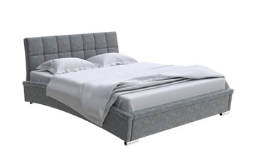 Спальная кровать Corso-1L 140x200, Велюр (Gratta 4 Серый космос) в Магадане