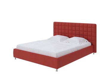 Двуспальная кровать Corso-3 140x200, Велюр (Forest 13 Красный) в Магадане