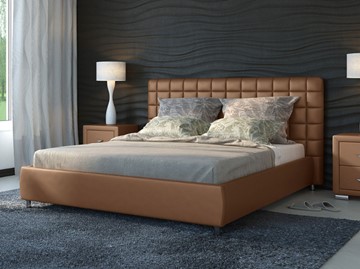Двуспальная кровать Corso-3 160х200, Экокожа (Бронзовый перламутр) в Магадане