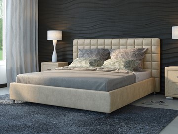 Спальная кровать Corso-3 200x200, Велюр (Лофти Айвори) в Магадане