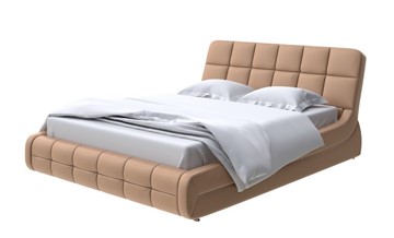 Кровать спальная Corso-6 140x200, Экокожа (Бронзовый перламутр) в Магадане