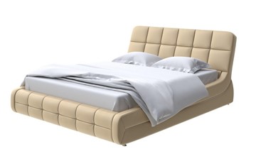 Кровать в спальню Corso-6 140x200, Экокожа (Золотой перламутр) в Магадане