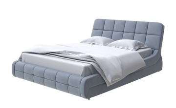 Двуспальная кровать Corso-6 140x200, Микрофибра (Diva Светло-серый) в Магадане