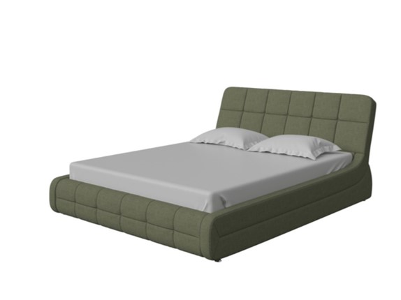Кровать в спальню Corso-6 140x200, Искусственная шерсть (Лама Авокадо) в Магадане - изображение