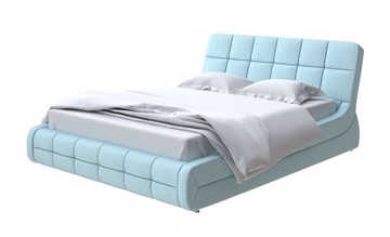 Кровать в спальню Corso-6 140x200, Велюр (Scandi Cotton 20 Голубой Лед) в Магадане