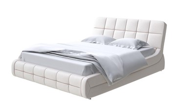 Кровать 2-спальная Corso-6 140x200, Велюр (Scandi Cotton 3 Лён) в Магадане