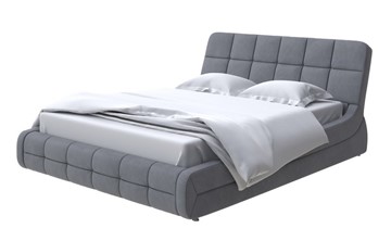 Кровать двуспальная Corso-6 140x200, Велюр (Ultra Мокрый асфальт) в Магадане