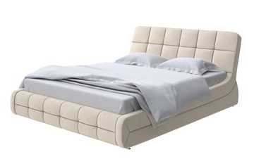 Кровать двуспальная Corso-6 140x200, Велюр (Ultra Песочный) в Магадане