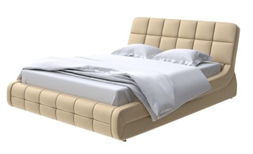 Двуспальная кровать Corso-6 160х200, Экокожа (Золотой перламутр) в Магадане