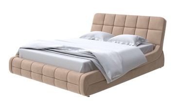 Двуспальная кровать Corso-6 160х200, Микрофибра (Diva Миндаль) в Магадане