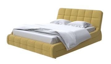 Двуспальная кровать Corso-6 160х200, Рогожка (Firmino Канареечный) в Магадане