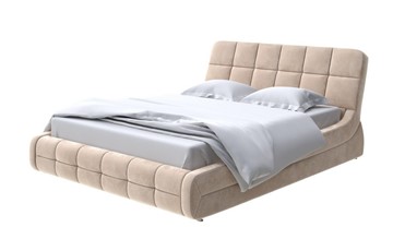 Двуспальная кровать Corso-6 160х200, Велюр (Лофти Бежевый) в Магадане