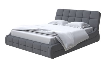 Двуспальная кровать Corso-6 160х200, Велюр (Scandi Cotton 25 Графитовый) в Магадане - предосмотр