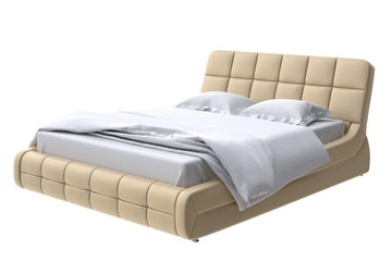 Спальная кровать Corso-6 180х200, Экокожа (Золотой перламутр) в Магадане