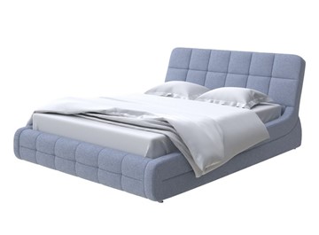 Кровать двуспальная Corso-6 180х200, Рогожка (Firmino Голубой лед) в Магадане