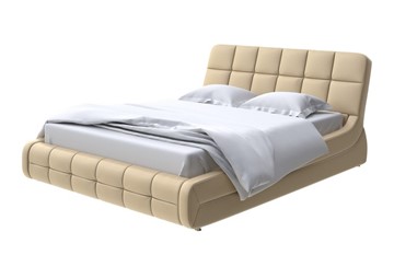 Кровать спальная Corso-6 200х200, Экокожа (Золотой перламутр) в Магадане
