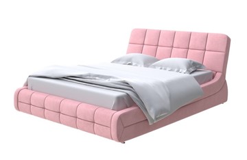 Спальная кровать Corso-6 200х200, Велюр (Casa Жемчужно-розовый) в Магадане