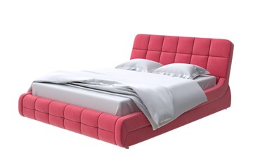 Спальная кровать Corso-6 200х200, Велюр (Forest 13 Красный) в Магадане