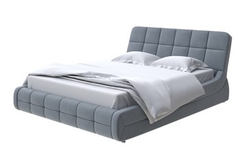 Двуспальная кровать Corso-6 200х200, Велюр (Forest 17 Серый) в Магадане