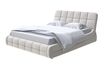 Спальная кровать Corso-6 200х200, Велюр (Forest 726 Светло-бежевый) в Магадане