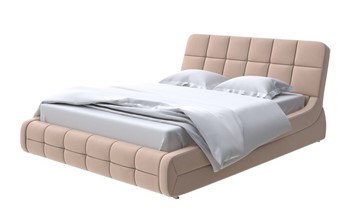 Спальная кровать Corso-6 200х200, Велюр (Forest 730 Миндальный) в Магадане - предосмотр