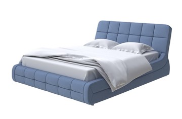 Кровать в спальню Corso-6 200х200, Велюр (Scandi Cotton 22 Морская гроза) в Магадане