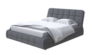 Двуспальная кровать Corso-6 200х200, Велюр (Scandi Cotton 25 Графитовый) в Магадане - предосмотр