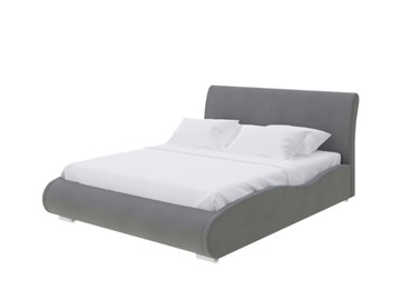 Кровать двуспальная Corso-8 Lite 200x200, Велюр (Forest 17 Серый) в Магадане
