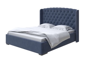 Кровать в спальню Dario Classic 200x200, Микровелюр (Manhattan Ночное небо) в Магадане