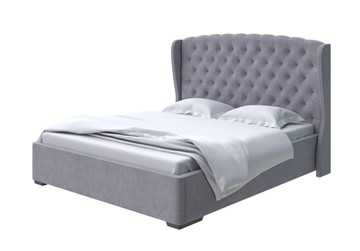 Кровать в спальню Dario Grace 160x200, Микровелюр (Manhattan Стальной) в Магадане