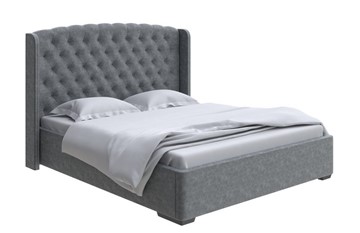 Кровать 2-спальная Dario Slim 140x200, Велюр (Gratta 4 Серый космос) в Магадане