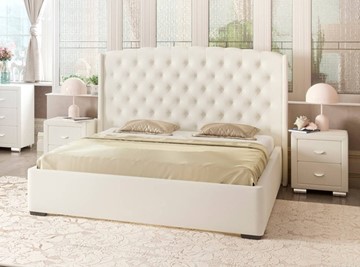 Кровать Dario Slim lite 160x200, Экокожа (Белый) в Магадане