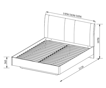 Кровать 2спальная Domenica, Кр-06 (1600), без ГПМ в Магадане - предосмотр 2