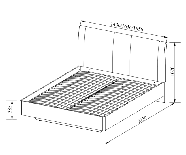 Кровать 2спальная Domenica, Кр-06 (1600), без ГПМ в Магадане - изображение 2